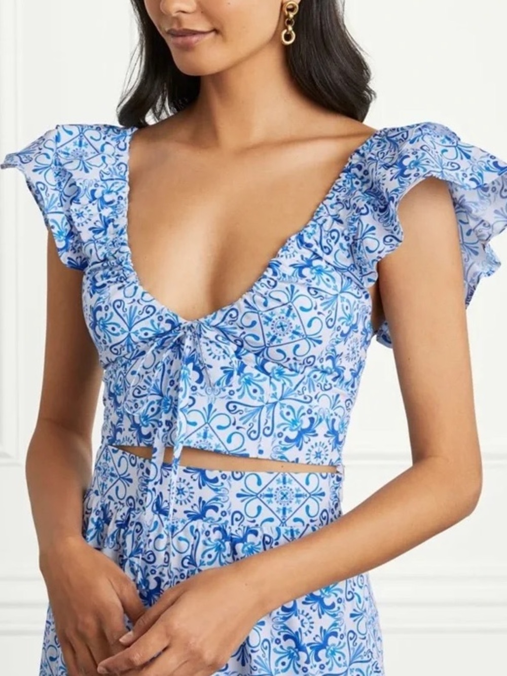 Hill House Home The Alexa Top – Blue Mosaic
